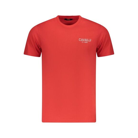 Cavalli Class Class TShirt Short Sleeves Men Red T-Shirts